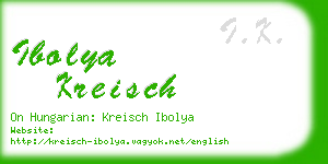 ibolya kreisch business card